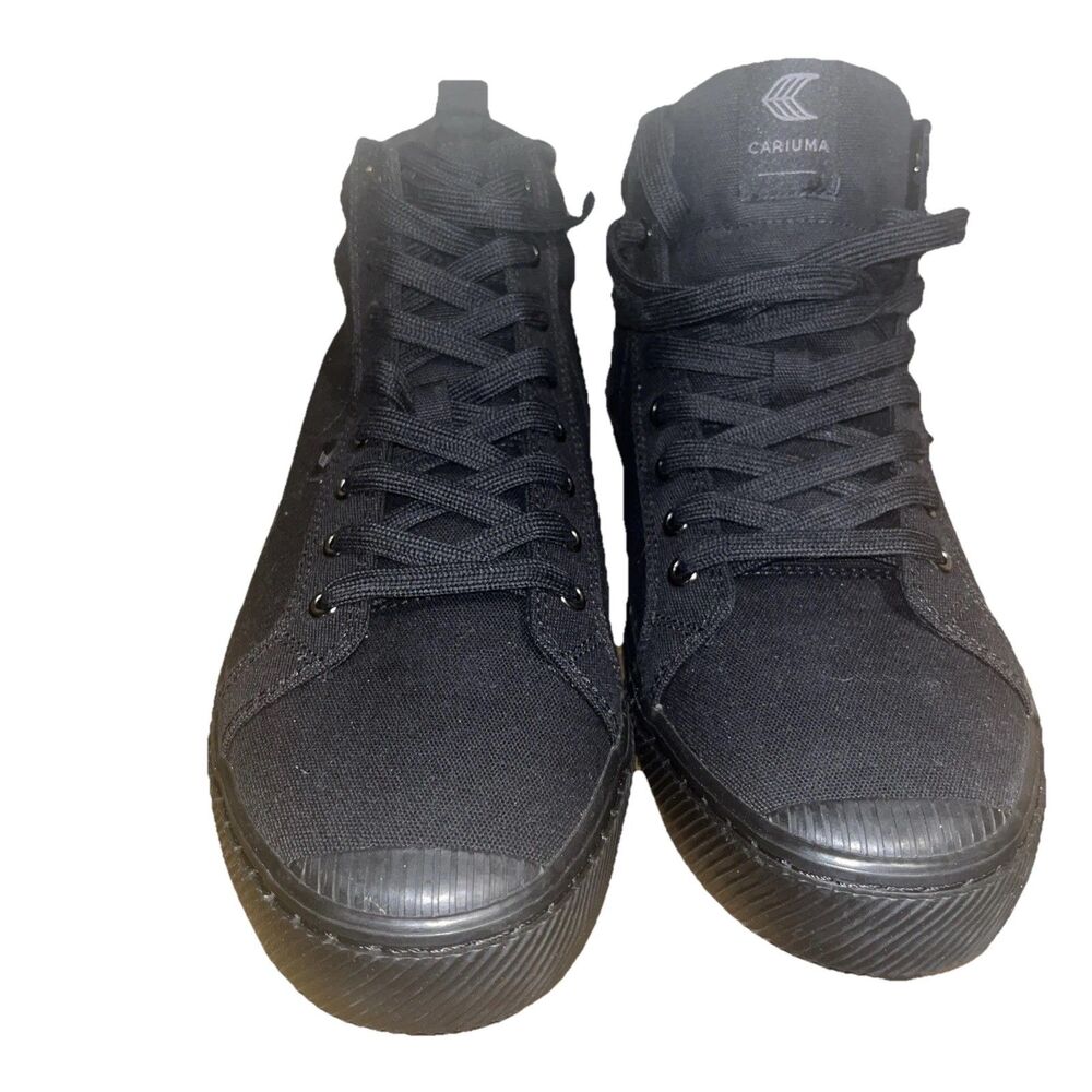 Cariuma Women's 12 Men's 13.5 Women OCA High All Black Canvas Sneaker